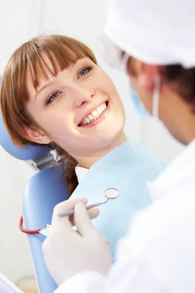 woman receiving dental care